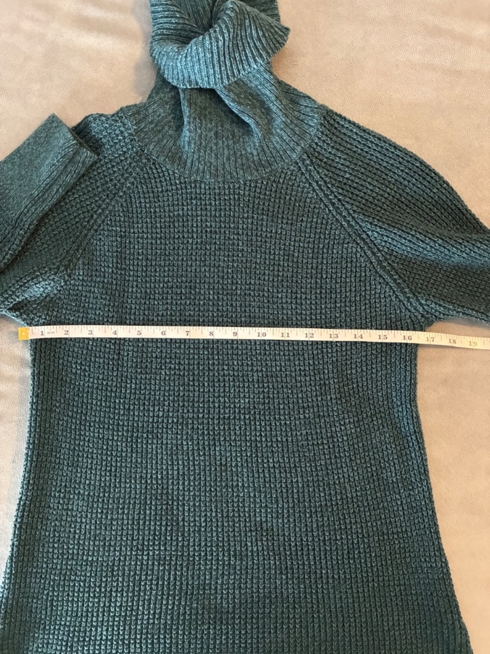 Teal Green Reitmans Knit Turtleneck Sweater - Picture 8 of 8